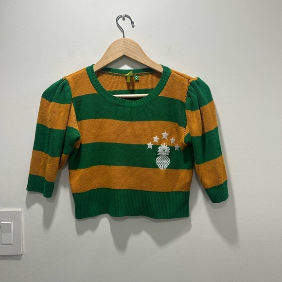 FARM Rio  Striped cropped Sweater - Picture 2 of 5